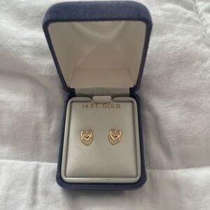 14KT Gold Heart Earrings